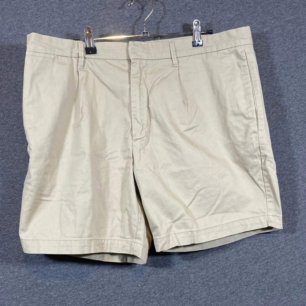 Goodfellow & Co Mens Khaki Chino Shorts Tan Size 36 Standard Fit 7 Inch Inseam